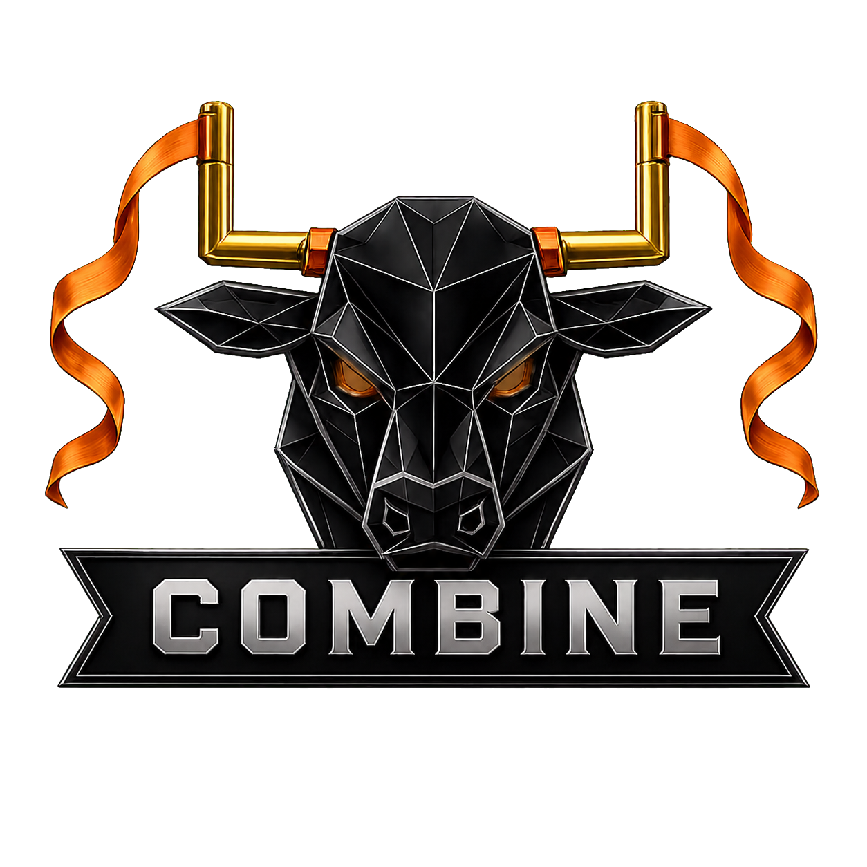Combine bull and wordmark